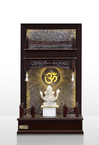 Antique Wooden Temples - Teak Wood, 18 Inch Width | Handmade Polished Finish, Elegant Design, Water and Termite Resistant, Traditional Indian Religious Decor