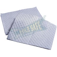 Oil Absorbent Pad - Polypropylene, 15x19 Inches, Gray | 98% Fluid Retention, Absorbs Oils, Fuels, Chemicals, Lightweight, Custom Sizes Available