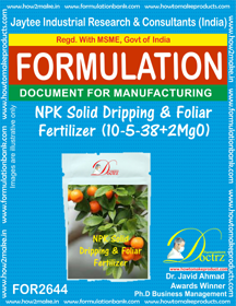 E Books Npk Solid Dripping & Foliage Fertilizer (10-5-38+2Mgo)