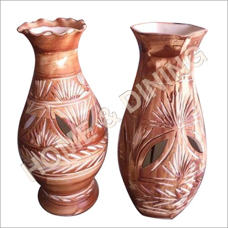 12 Inch Ceramic Vase Perforated