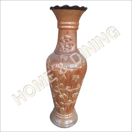 24 Inch Ceramic Vase Embossed