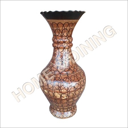 Inorganic Swirl Dan Brown Color Ceramic Vase