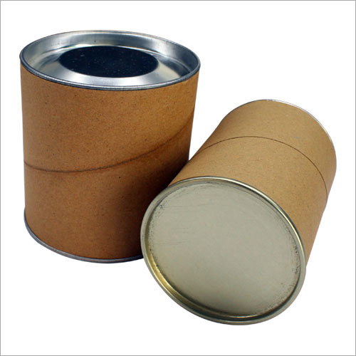 Paper Cylindrical Container - Eco-Friendly Paper Material, Available in Various Sizes, Opaque Finish with Lightweight Rigid Structure, Anti-Corrosive Metal Lids