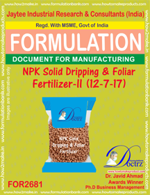 NPK Solid Dripping & Foliage Fertilizer-II - 12-7-17 Nutrient Formula | E-Book Download Available, Ideal for Efficient Plant Growth