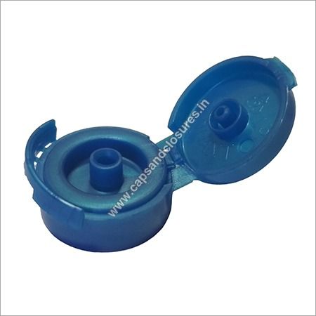 Blue Snap Fit Tamper Evident Flip Top Cap