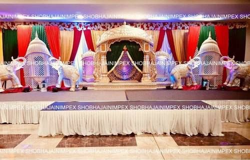 Golden South Indian Wedding Stage