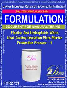 Flexible & Hydrophobic White Heat Coating Insulation Plate Mortar