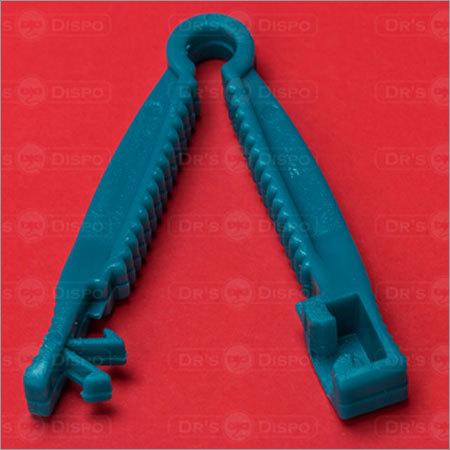 Umbilical Cord Clamp - Medical Grade Polymer 75mm Teal | Finger Grip Grooved Length Non-Toxic