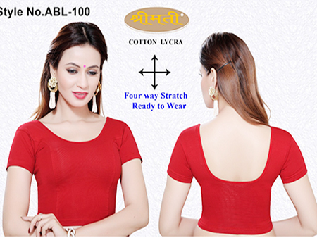 15 To 30 Ladies 4 Way Lycra Plain Blouse