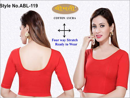 Ladies 4Way Lycra Elbow Plain Blouse - Cotton Material, Sizes L to XXL | 15 to 30 Color Combinations, Skin Friendly Texture