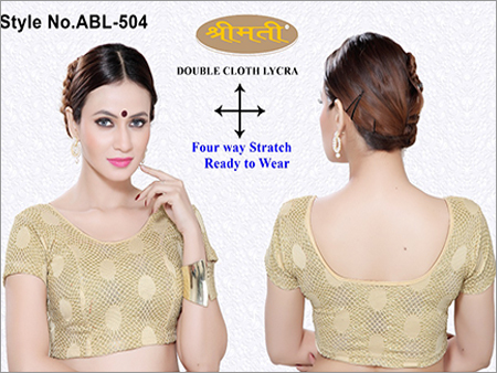 Ladies Double Cloth Lycra Blouse