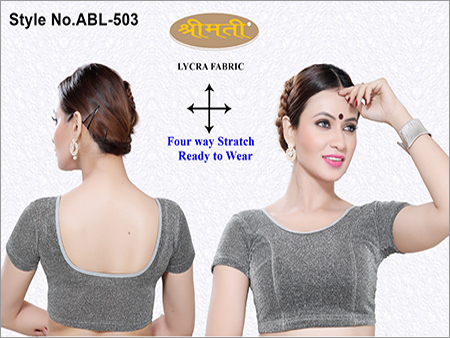 5 Ladies Jari Fabric Plain Short Sleeve Blouse