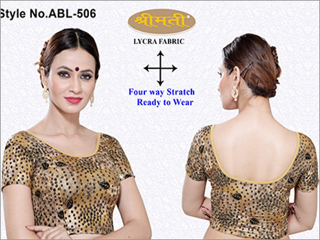 Ladies Printed Emboss Fabric Blouse