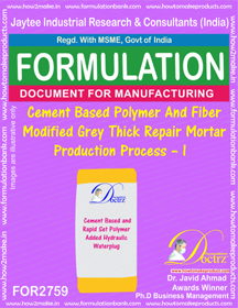 E Books Cement Based Polymer & Fiber Modified Grey Thick Repair Mortar A I