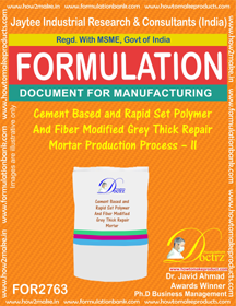 E Books Cement Based & Rapid Set Polymer And Fiber Modified Grey Thick Repair Mortar-Ii