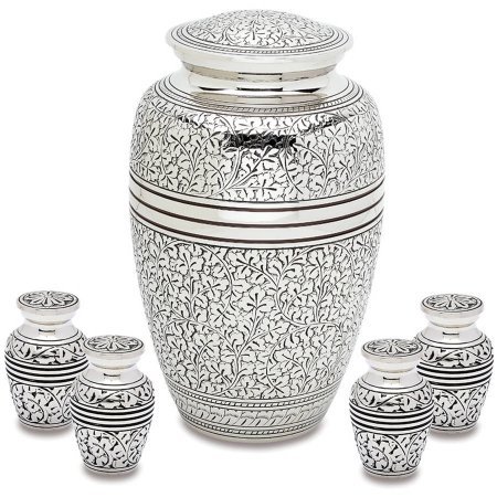 Silver Leaf Classic Urn With Token