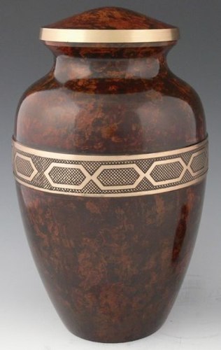 Gold Ribbon Alloy Textured Urn
