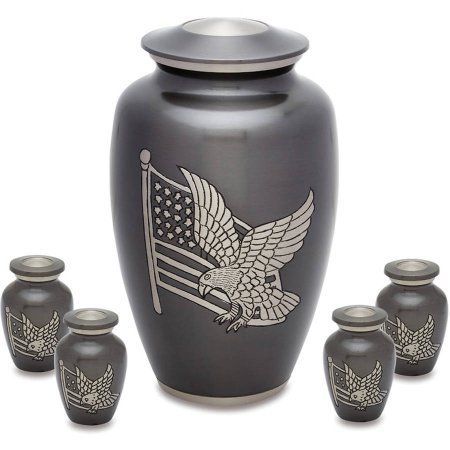 American Pride Cremation Urn With 4 Tokens