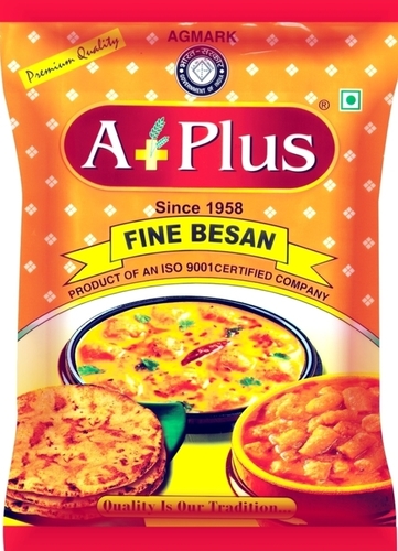 Besan - Gram Flour, 1 kg Flexible Pouch | Orange Color, ISO 9001 Certified, Ideal for Cooking Dal, Pakoras, and Bread
