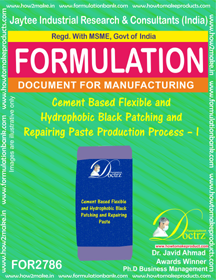 Cement Based Flexible Black Patching Paste - Hydrophobic Formula, E-Book Documentation on Repairing Process