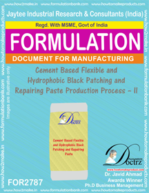 E Books Cement Based Flexible And Hydrophobic Black Patching And Repairing Paste Production Process A Ii