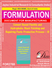 E Books Cement Based Flexible And Hydrophobic Black Patching And Repairing Paste Production Process A Iii