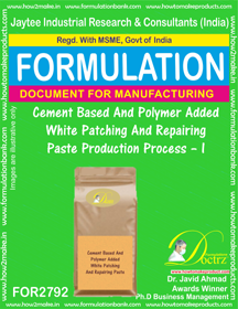 E Books Cement Based And Polymer Added White Patching And Repairing Paste Production Process A   I