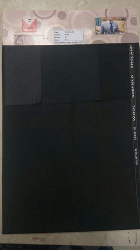 Black Tropical Plain Pd Suiting Fabric
