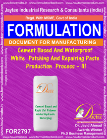 E Books Cement Based And Waterproof White Patching And Repairing Paste Production Process A   Iii