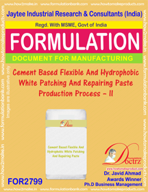 E Books Cement Based Flexible And Hydrophobic White Patching And Repairing Paste Production Process A Ii
