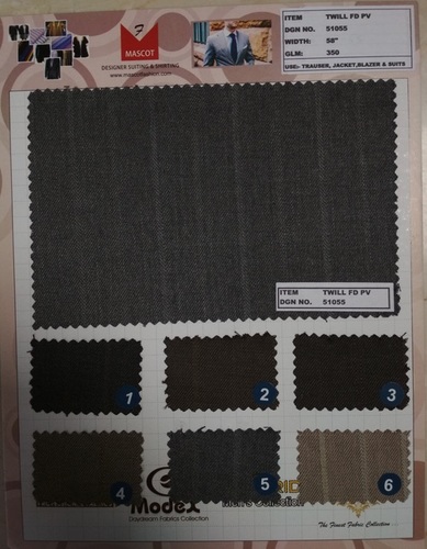 Twill Serge Design Suiting Fabric