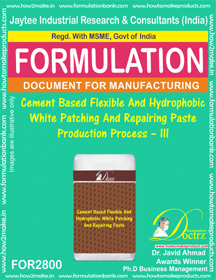 E Books Cement Based Flexible And Hydrophobic White Patching And Repairing Paste Production Process A Iii
