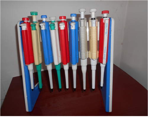 Micro pipette stand 1 with pipette