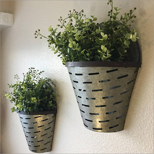 Galvanized Wall Hanging Vase