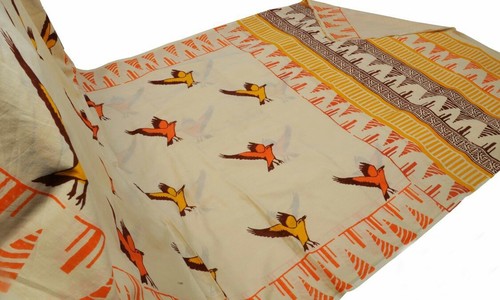 Multicolor Hand Printed Sarees
