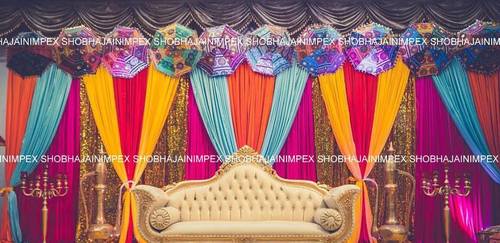 Punjabi Wedding Mehandi Umbrella Stage