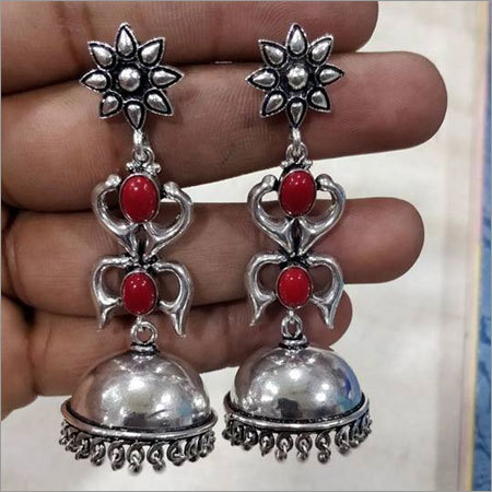 Silver Jhumka