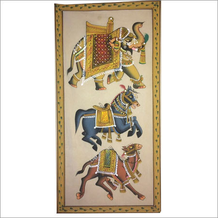 Animal Rajisthani Painting Medium: Acrylic