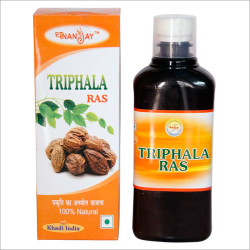 Triphala Ras - Glass Bottle, Various Sizes, Brown | Organic Juice, Natural Antioxidant, Hygienically Processed, Long Shelf Life