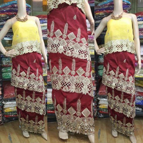Princely George Fabric - Embroidered Georgette Style | Smooth Texture, Skin-Friendly, Perfect for Salwar Suits & Kaftans
