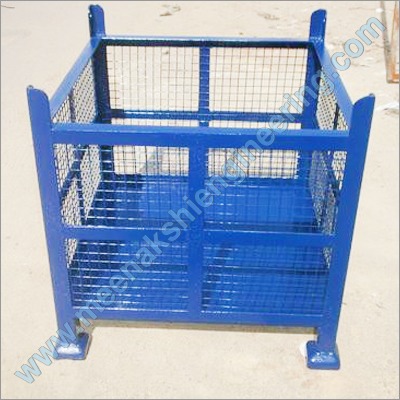 Blue Stackable Wire Mesh Pallet