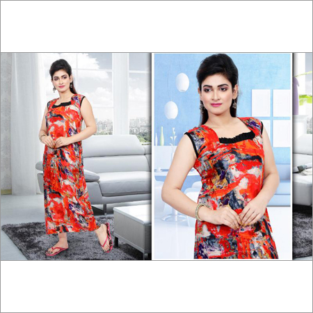 Ladies Designer Print Cotton Nighties