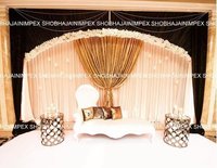 Sequins Wedding Drapes - Color: White And Gold