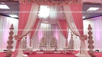 Wedding Drape - Color: Baby Pink And White