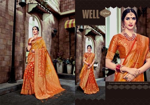 Traditional Wear Heavy Banarasi Silk Saree - Color: As Per Image