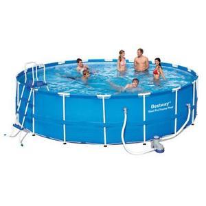 Pool - Pvc 12ft X 48in, Blue Color | 1,500 Gallons Capacity, Easy Setup, Durable Fun With Pump & Ladder Included