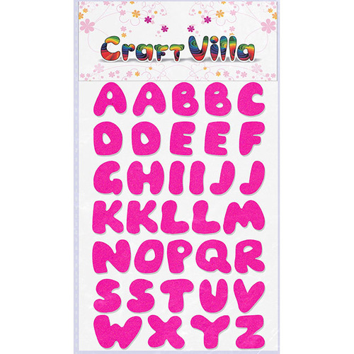 Craft Villa Small Card Alphabet Glitter Sticker