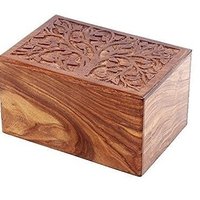 Natural Carved Wooden Pet Urns