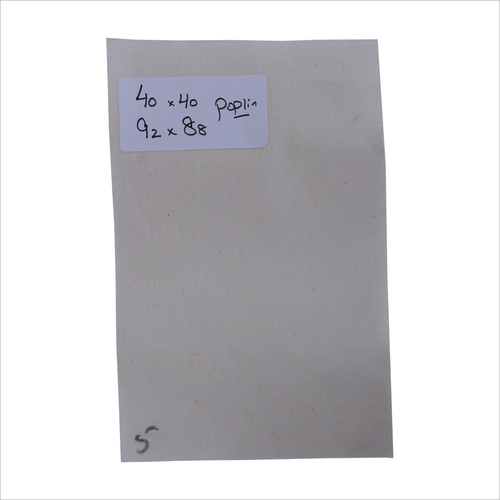Grey Plain Weave Poplin Fabric - 40x40 & 92x88 Thread Count | Lightweight, Breathable, Durable, Ideal for Quilting and Crafting