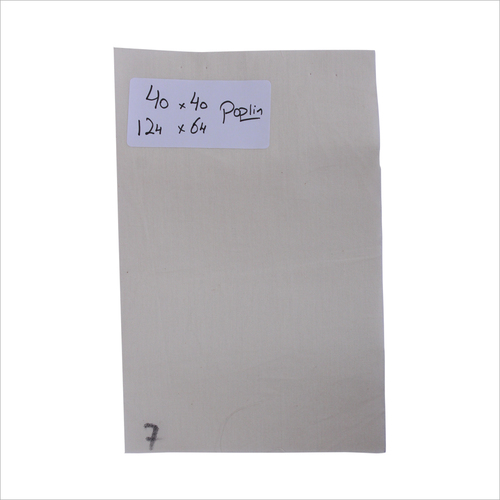 Grey Plain Weave Poplin Fabric
